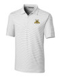 North Carolina A&T Aggies Cutter & Buck Forge Pencil Stripe Stretch Mens Polo White Mannequin