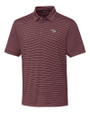 North Carolina Central Eagles Cutter & Buck Forge Pencil Stripe Stretch Mens Polo Bordeaux Mannequin