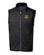 North Carolina A&T Aggies Cutter & Buck Mainsail Sweater-Knit Mens Big and Tall Full Zip Vest Charcoal Heather Mannequin