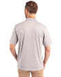 North Carolina A&T Aggies Cutter & Buck Forge Tonal Stripe Stretch Mens Big and Tall Polo Polished Medium Gray Back