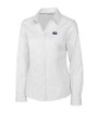Jackson State Tigers Cutter & Buck Epic Easy Care Fine Twill Womens Long Sleeve Dress Shirt White Mannequin
