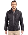 Jackson State Tigers Cutter & Buck Rainier PrimaLoft® Mens Eco Insulated Full Zip Puffer Jacket Black Front