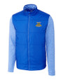 North Carolina A&T Aggies Cutter & Buck Stealth Hybrid Quilted Mens Big and Tall Full Zip Windbreaker Jacket Chelan Blue Mannequin