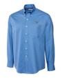 Jackson State Tigers Cutter & Buck Epic Easy Care Fine Twill Mens Big and Tall Dress Shirt Atlas Light Blue Mannequin