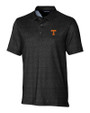 Tennessee Volunteers Cutter & Buck Pike Micro Floral Print Stretch Mens Polo Black Mannequin