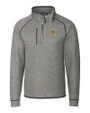 North Carolina A&T Aggies Cutter & Buck Mainsail Sweater-Knit Mens Half Zip Pullover Jacket Polished Heather Mannequin