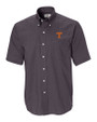 Tennessee Volunteers Cutter & Buck Epic Easy Care Nailshead Mens Short Sleeve Dress Shirt Black Mannequin