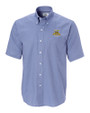 North Carolina A&T Aggies Cutter & Buck Epic Easy Care Nailshead Mens Short Sleeve Dress Shirt French Blue Mannequin