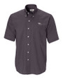 North Carolina Central Eagles Cutter & Buck Epic Easy Care Nailshead Mens Short Sleeve Dress Shirt Black Mannequin