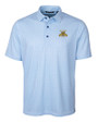 North Carolina A&T Aggies Cutter & Buck Pike Double Dot Print Stretch Mens Polo Tour Blue Mannequin