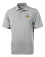 North Carolina A&T Aggies Cutter & Buck Virtue Eco Pique Recycled Mens Big and Tall Polo Polished Medium Gray Mannequin