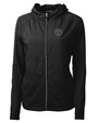 Virginia Military Institute Keydets Cutter & Buck Adapt Eco Knit Hybrid Recycled Womens Full Zip Jacket BL_MANN_HG 1