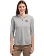 San Diego State Aztecs Cutter & Buck Virtue Eco Pique Recycled Half Zip Pullover Womens Hoodie Polished Medium Gray Front
