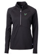 South Florida Bulls Cutter & Buck Adapt Eco Knit Stretch Recycled Womens Half Zip Pullover Black Mannequin