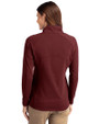 Virginia Tech Hokies Cutter & Buck Adapt Eco Knit Stretch Recycled Womens Half Zip Pullover Bordeaux Back