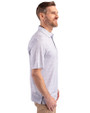 Montana State Bobcats Cutter & Buck Pike Constellation Print Stretch Mens Polo Polished Medium Gray Side