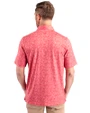 Ohio State Buckeyes- Cutter & Buck Pike Constellation Print Stretch Mens Polo Red Back