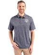 Texas A&M Aggies Cutter & Buck Pike Constellation Print Stretch Mens Polo Black Front