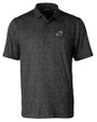Tulane Green Wave Cutter & Buck Pike Constellation Print Stretch Mens Polo Black Mannequin