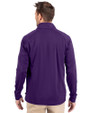 TCU Horned Frogs Cutter & Buck Adapt Eco Knit Stretch Recycled Mens Quarter Zip Pullover College Purple Back