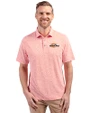 Pepperdine Waves Cutter & Buck Virtue Eco Pique Botanical Print Recycled Mens Polo College Orange Front
