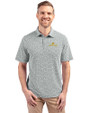 Notre Dame Fighting Irish Cutter & Buck Virtue Eco Pique Botanical Print Recycled Mens Polo Hunter Green Front