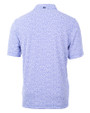 North Carolina A&T Aggies Cutter & Buck Virtue Eco Pique Botanical Print Recycled Mens Polo Chelan Blue Mannequin Back