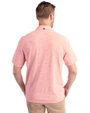 Miami Hurricanes Cutter & Buck Virtue Eco Pique Botanical Print Recycled Mens Polo College Orange Back