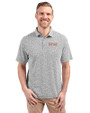 UOP Tigers Cutter & Buck Virtue Eco Pique Botanical Print Recycled Mens Polo Black Front