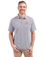 Virginia Cavaliers Cutter & Buck Virtue Eco Pique Botanical Print Recycled Mens Polo Navy Blue Front