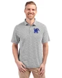 Memphis Tigers Cutter & Buck Virtue Eco Pique Botanical Print Recycled Mens Polo Black Front