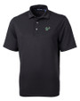 South Florida Bulls Cutter & Buck Virtue Eco Pique Recycled Mens Polo Black Mannequin