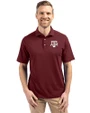 Texas A&M Aggies Cutter & Buck Virtue Eco Pique Recycled Mens Polo Bordeaux Front