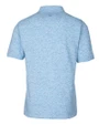 Jackson State Tigers Cutter & Buck Advantage Tri-Blend Space Dye Mens Polo Atlas Light Blue Mannequin Back