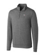 North Carolina Central Eagles Cutter & Buck Shoreline Heathered Quarter Zip Mens Big and Tall Pullover Charcoal Heather Mannequin