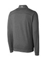 North Carolina Central Eagles Cutter & Buck Shoreline Heathered Quarter Zip Mens Big and Tall Pullover Charcoal Heather Mannequin Back