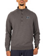 Jackson State Tigers Cutter & Buck Saturday Cotton Blend Mens Mock Pullover Sweatshirt Charcoal Heather Front