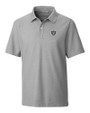 Las Vegas Raiders Cutter & Buck Breakthrough Mens Polo Polished Medium Gray Mannequin