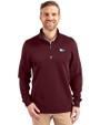 North Carolina Central Eagles Cutter & Buck Traverse Stretch Eco Quarter Zip Mens Pullover Bordeaux Front
