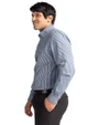 Jackson State Tigers Cutter & Buck Easy Care Stretch Gingham Mens Big and Tall Long Sleeve Dress Shirt Liberty Navy Side