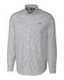 North Carolina Central Eagles Cutter & Buck Stretch Oxford Stripe Mens Big and Tall Long Sleeve Dress Shirt Charcoal Mannequin