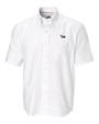 North Carolina Central Eagles Cutter & Buck Epic Easy Care Nailshead Mens Big and Tall Short Sleeve Dress Shirt White Mannequin