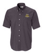 North Carolina A&T Aggies Cutter & Buck Epic Easy Care Nailshead Mens Big and Tall Short Sleeve Dress Shirt Black Mannequin