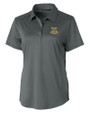North Carolina A&T Aggies Cutter & Buck Prospect Eco Textured Stretch Recycled Womens Short Sleeve Polo Elemental Grey Mannequin