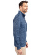 Jackson State Tigers Cutter & Buck Traverse Stretch Eco Camo Print Quarter Zip Mens Pullover Navy Blue Side