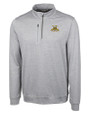 North Carolina A&T Aggies Cutter & Buck Stealth Heathered Quarter Zip Mens Pullover Polished Medium Gray Mannequin