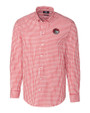 Winston-Salem State Rams Cutter & Buck Easy Care Stretch Gingham Mens Long Sleeve Dress Shirt Cardinal Red Mannequin