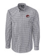 Winston-Salem State Rams Cutter & Buck Easy Care Stretch Gingham Mens Long Sleeve Dress Shirt Charcoal Mannequin