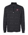 Winston-Salem State Rams Cutter & Buck Traverse Stretch Eco Camo Print Quarter Zip Mens Pullover Black Mannequin