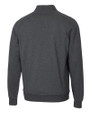 Winston-Salem State Rams Cutter & Buck Saturday Cotton Blend Mens Mock Pullover Sweatshirt Charcoal Heather Mannequin Back
